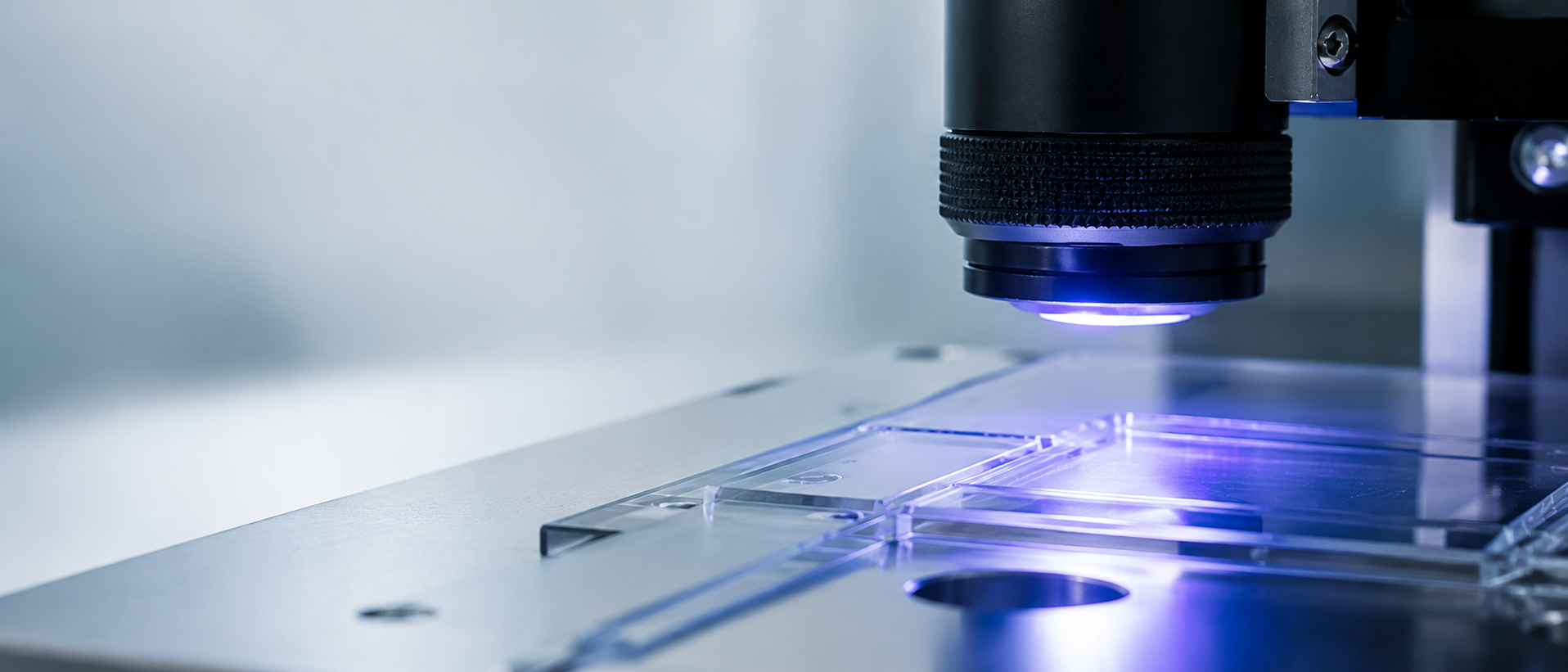 UV epoxy adhesive dispensed onto a precision assembly